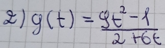 () g(t)= (9t^2-1)/2+6t 