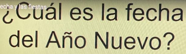 Cuál es la fecha 
del Año Nuevo?