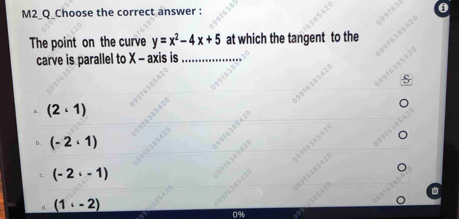 تم الحل:420 M2_Q_Choose the correct answer : 。 85 The point on the ...