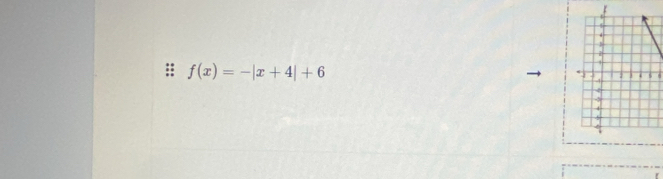 f(x)=-|x+4|+6