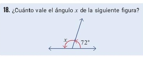 ¿Cuánto vale el ángulo x de la siguiente figura?