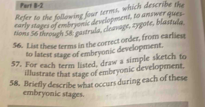 Solved: Part B-2 Refer to the following four terms, which describe the ...