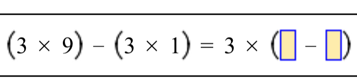 (3* 9)-(3* 1)=3* (□ -□ )