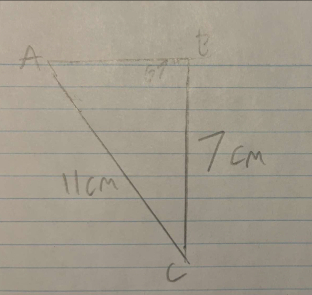 A
7 cm
1Icm
C