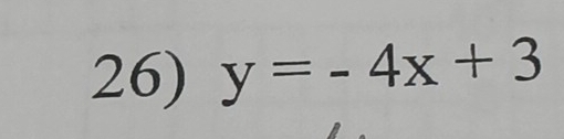 y=-4x+3