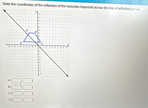 y=-x.
B'(
C'(
D'(