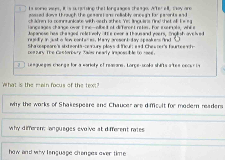 Solved: In some ways, it is surprising that languages change. After all ...