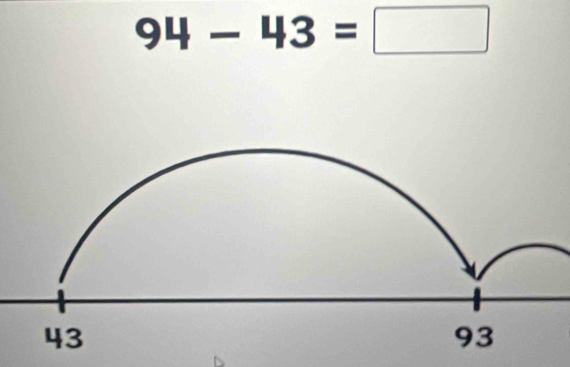 94-43=□