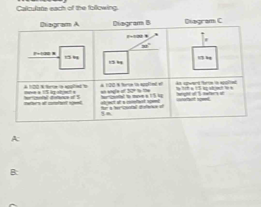 Calculate each of the following.
A
B