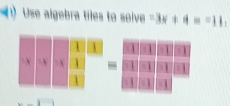 Use algebra tiles to solve