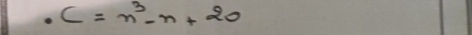 C=n^3-n+20