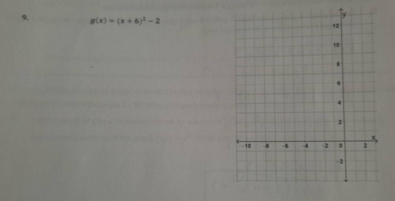 g(x)=(x+6)^2-2