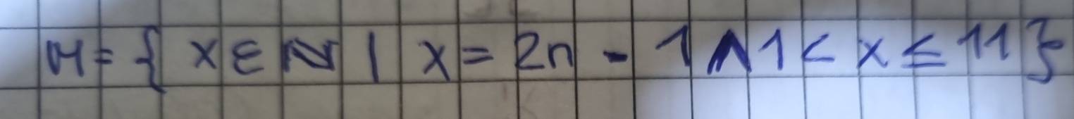 M= x∈ N|x=2n-1,A1