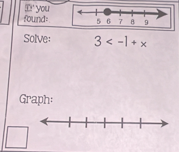 I!' you 
found: 
Solve:
3
Graph: