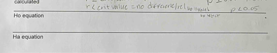 calculated 
_ 
Ho equation 
_ 
_ 
Ha equation