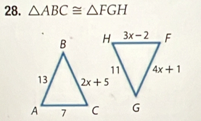 △ ABC≌ △ FGH