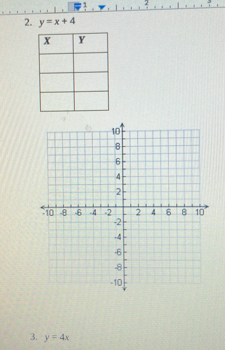 1
2
2. y=x+4
3. y=4x