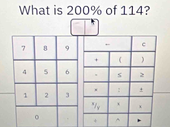 What is 200% of 114?