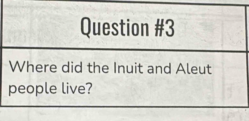 Where did the Inuit and Aleut 
people live?