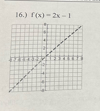 16.) f(x)=2x-1