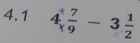 4.1 4 7/9 -3 1/2 