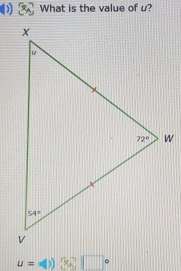 ) x_A What is the value of u?
u= =(|) 3□°