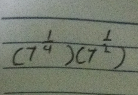 (7^(frac 1)4)(7^(frac 1)2)