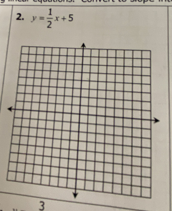 y= 1/2 x+5
3