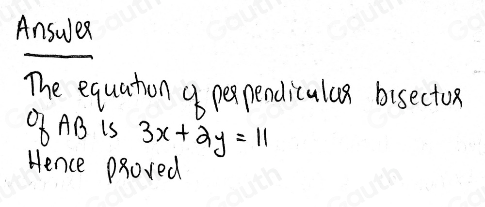 Solved: 10(a) The coordinates of two points A and B are (-7,3) and (5 ...