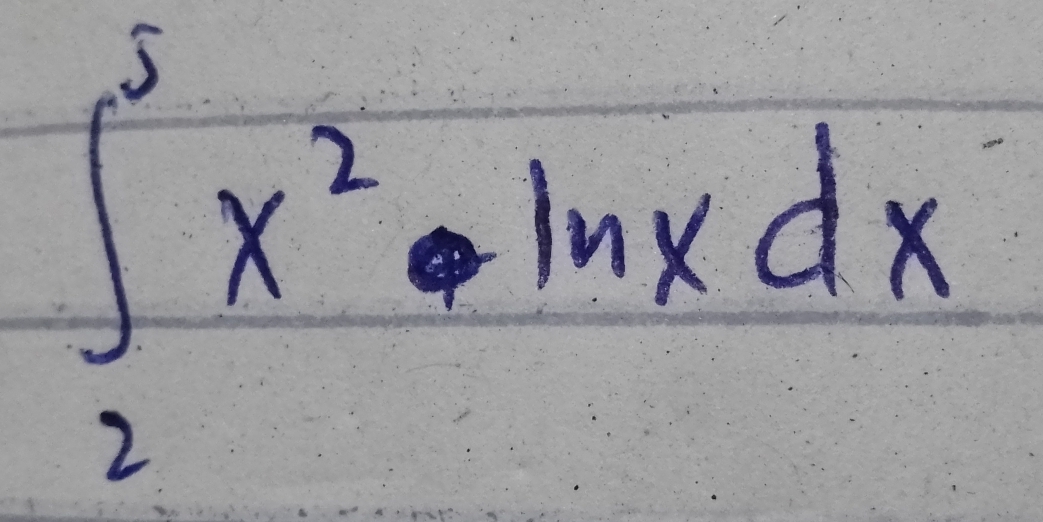 ∈tlimits _2^(5x^2)· ln xdx