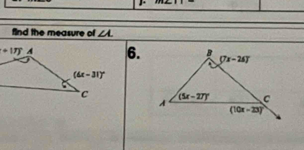 y- l/l
find the measure of ∠ 1.
6.