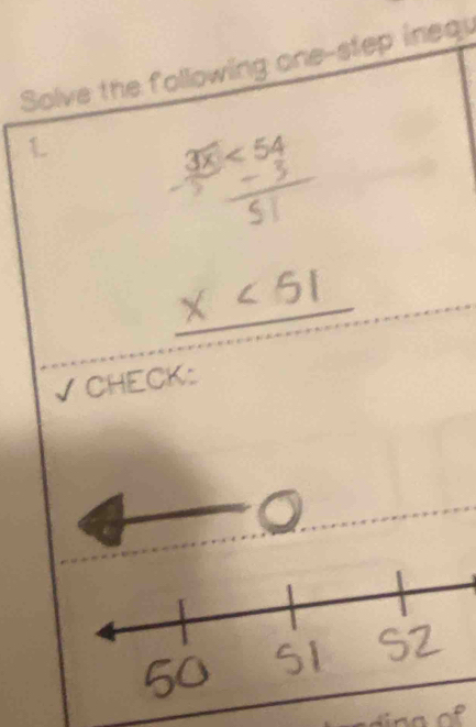Solve the following one-step ineq
3x<54</tex> 
√ CHECK: