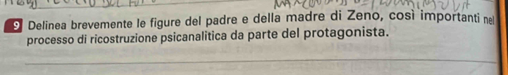 Delinea brevemente le figure del padre e della madre di Zeno, così importanti ne 
processo di ricostruzione psicanalitica da parte del protagonista. 
_