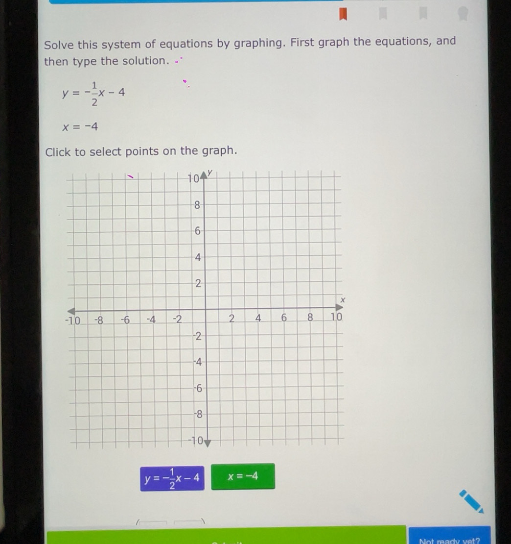 Solved: Solve this system of equations by graphing. First graph the ...