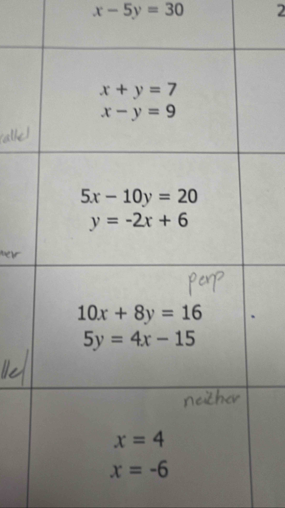 x-5y=30
2
new