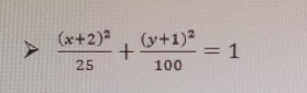 frac (x+2)^225+frac (y+1)^2100=1