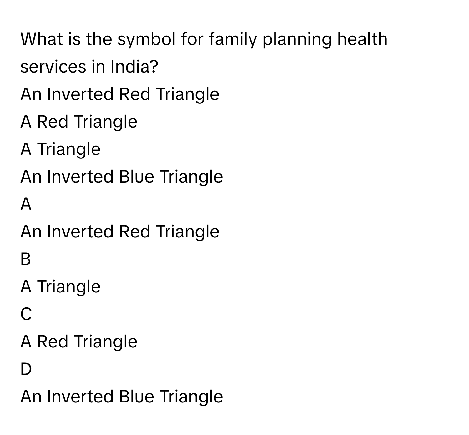 Solved: What is the symbol for family planning health services in India ...