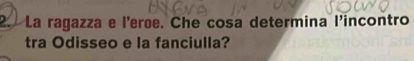 La ragazza e l'erœe. Che cosa determina l'incontro 
tra Odisseo e la fanciulla?