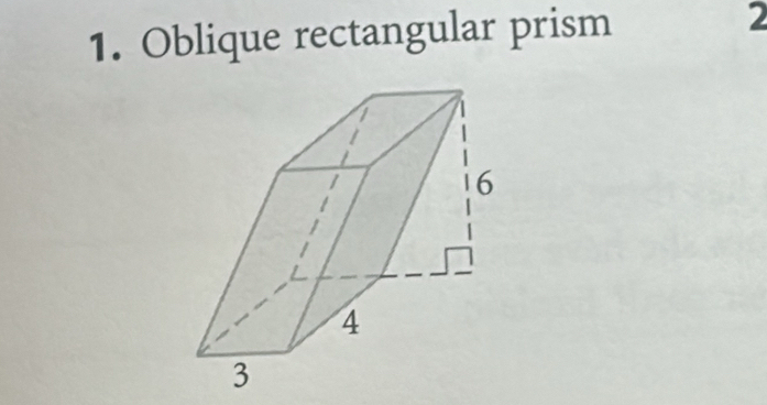 Oblique rectangular prism 2