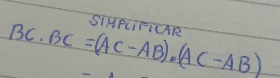 SIMPLFICAR
3c. BC=(AC-AB)· (AC-AB)