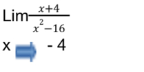 lim _xto 0x+4x^2-16