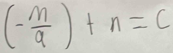 (- m/9 )+n=c