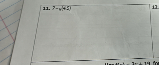 f(x)=3x+19 for