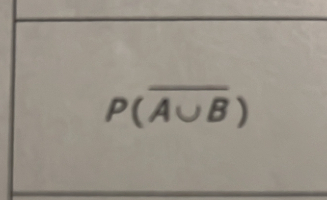 P(overline A∪ B)