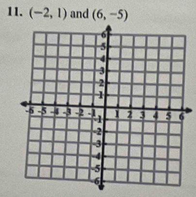 (-2,1) and (6,-5)