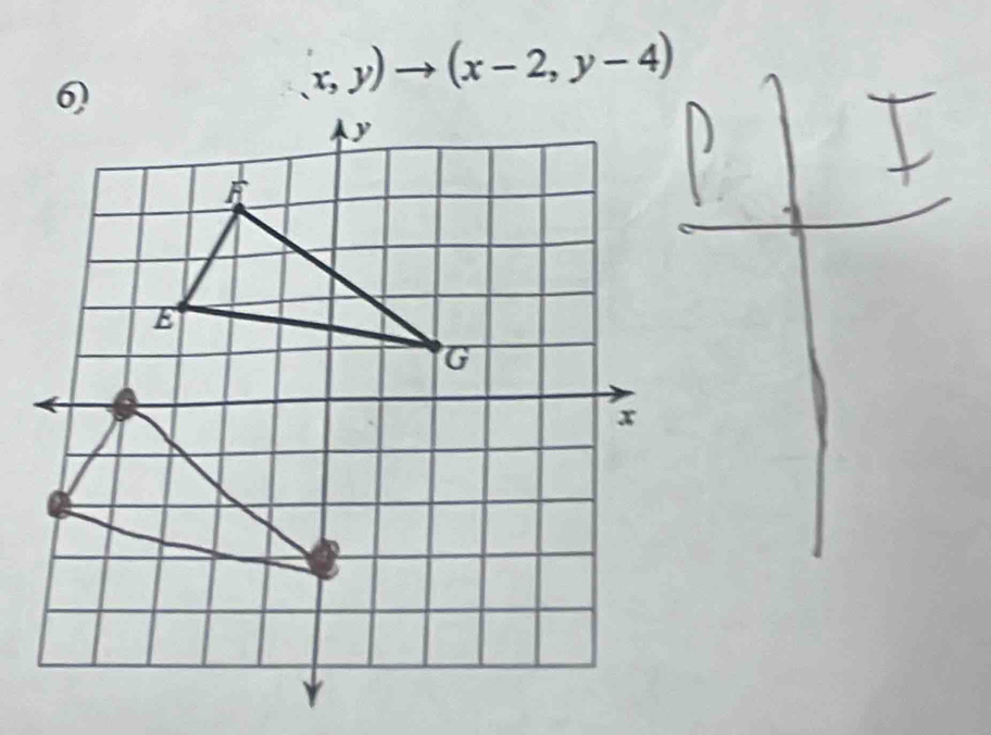 (x,y)to (x-2,y-4)