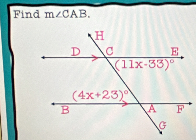 Find m∠ CAB.