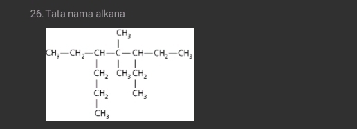 Tata nama alkana
beginarrayl a_1-a_2 <0,0≤slant a_1>by, b_2, b_3, b_2,endarray.  