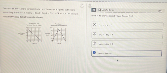 Solved: Graphs of the motion of two identical objects 1 and 2 are shown ...