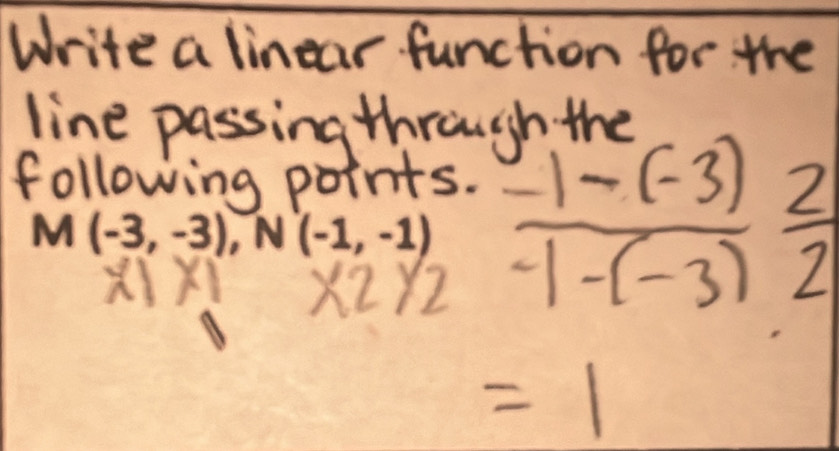 M(-3,-3), N(-1,-1)